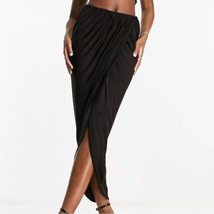 All Saints Aurelia Wrap Midi Skirt